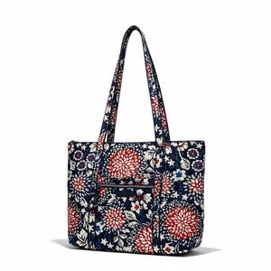 Vera Bradley Floral Tote Bag - Navy and Red